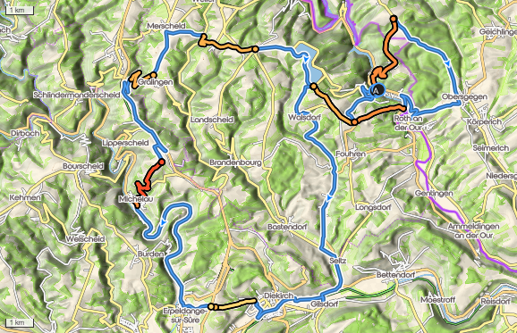 Route van Rondje A